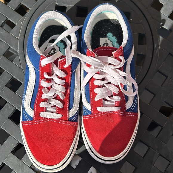Blue/red/white vans size 6 - Picture 2 of 6